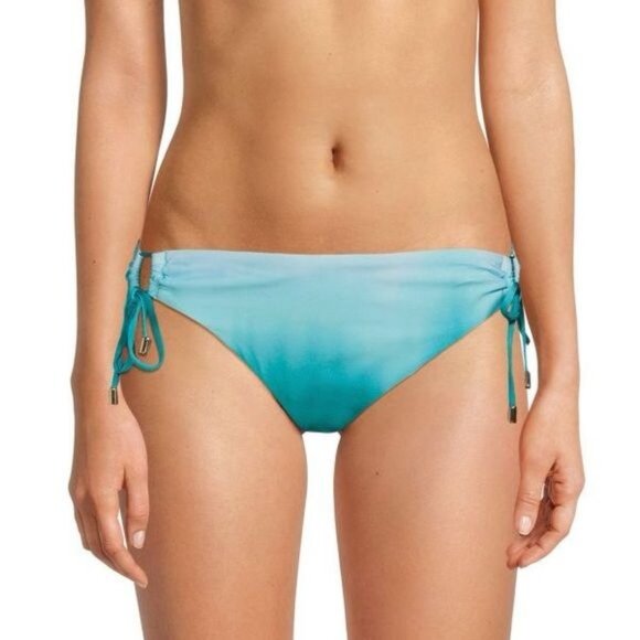 New La Blanca Ocean Adjustable Loop Hipster Bikini Bottom in Turquoise Size 16 - Picture 5 of 9